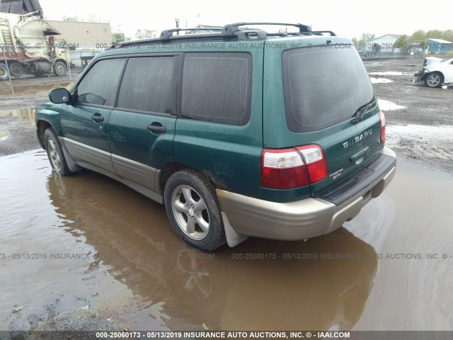 JF1SF655X1H716539 - 2001 SUBARU FORESTER S GREEN photo 3