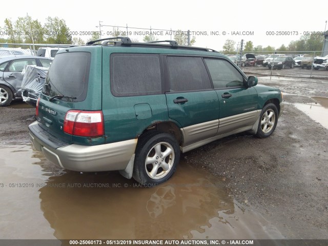 JF1SF655X1H716539 - 2001 SUBARU FORESTER S GREEN photo 4