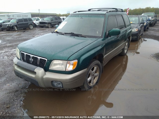 JF1SF655X1H716539 - 2001 SUBARU FORESTER S GREEN photo 6