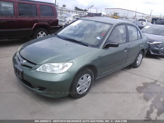 2HGES16394H641805 - 2004 HONDA CIVIC DX VP Yaşıl foto 2