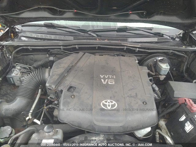 5TEUU42N55Z135696 - 2005 TOYOTA TACOMA ACCESS CAB შავი ფოტო 10