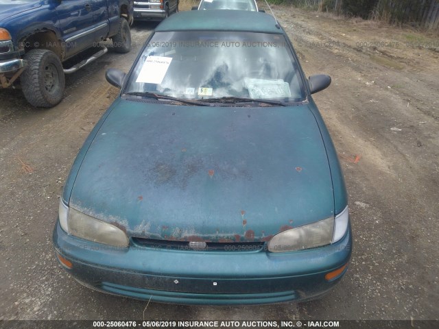 1Y1SK5268TZ003709 - 1996 GEO PRIZM LSI GREEN photo 6