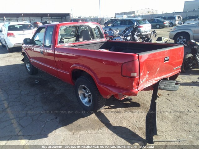 1GCCS19H138156138 - 2003 CHEVROLET S TRUCK S10 RED photo 3