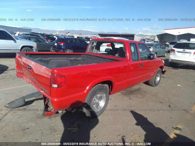 1GCCS19H138156138 - 2003 CHEVROLET S TRUCK S10 RED photo 4