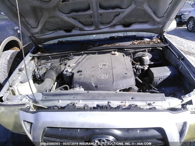 5TEUU42N57Z322424 - 2007 TOYOTA TACOMA ACCESS CAB ვერცხლისფერი ფოტო 10