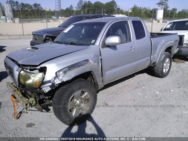 5TEUU42N57Z322424 - 2007 TOYOTA TACOMA ACCESS CAB ვერცხლისფერი ფოტო 2