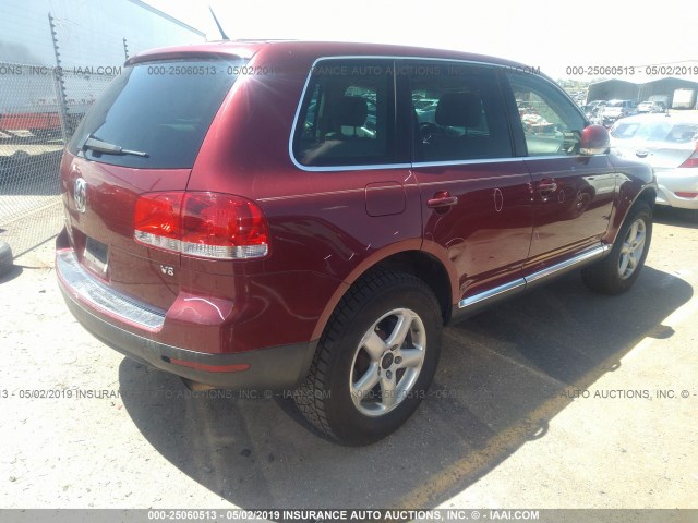 WVGZM77L66D023980 - 2006 VOLKSWAGEN TOUAREG 4.2 RED photo 4