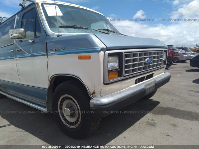 1FMEE11NXHHA53160 - 1987 FORD ECONOLINE E150 BLUE photo 6