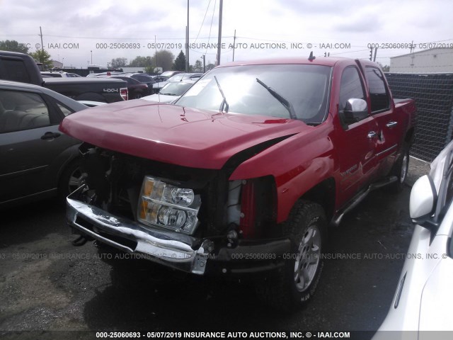 3GCPKSE71CG117077 - 2012 CHEVROLET SILVERADO K1500 LT RED photo 2