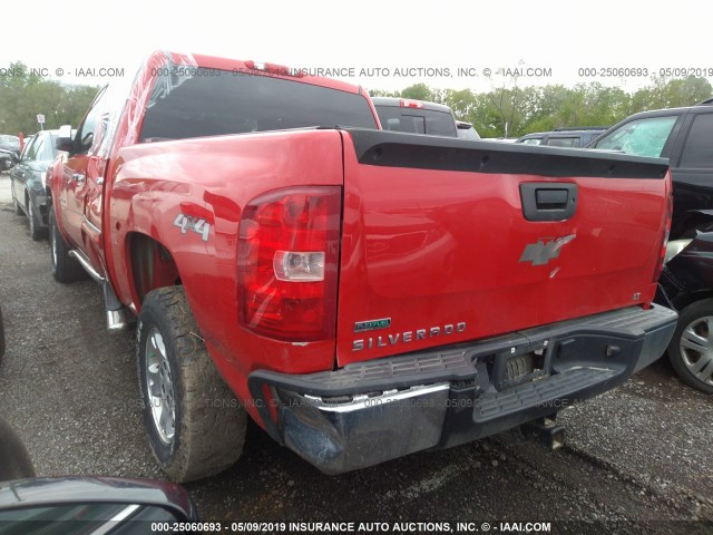 3GCPKSE71CG117077 - 2012 CHEVROLET SILVERADO K1500 LT RED photo 3