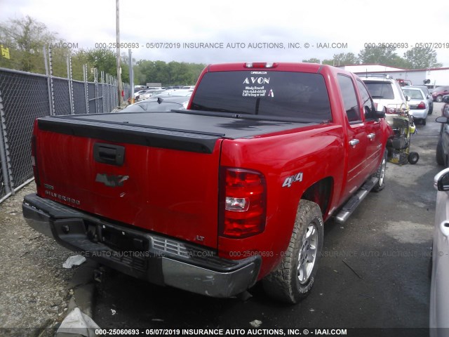 3GCPKSE71CG117077 - 2012 CHEVROLET SILVERADO K1500 LT RED photo 4