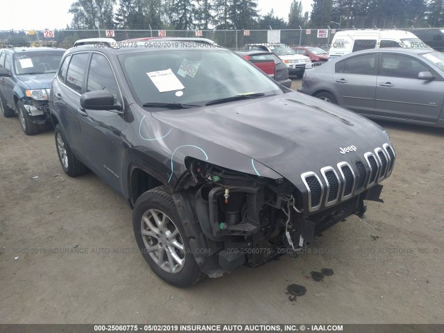 1C4PJMCS2EW197290 - 2014 JEEP CHEROKEE LATITUDE GRAY photo 1