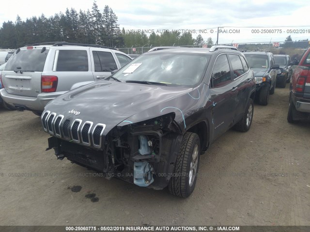 1C4PJMCS2EW197290 - 2014 JEEP CHEROKEE LATITUDE GRAY photo 2