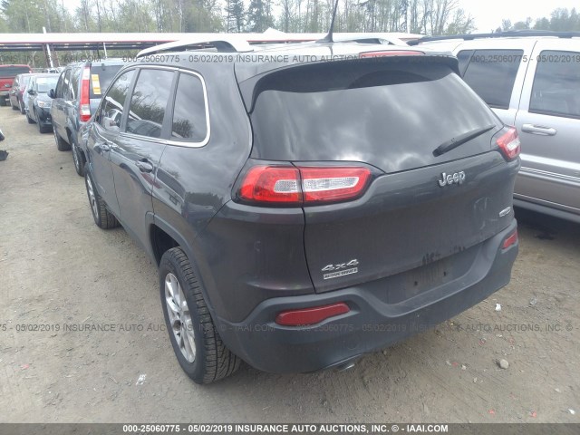 1C4PJMCS2EW197290 - 2014 JEEP CHEROKEE LATITUDE GRAY photo 3