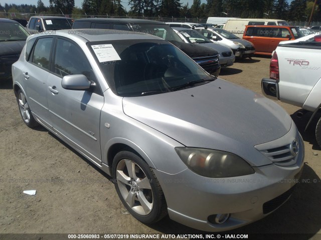 JM1BK143451240456 - 2005 MAZDA 3 HATCHBACK SILVER photo 1