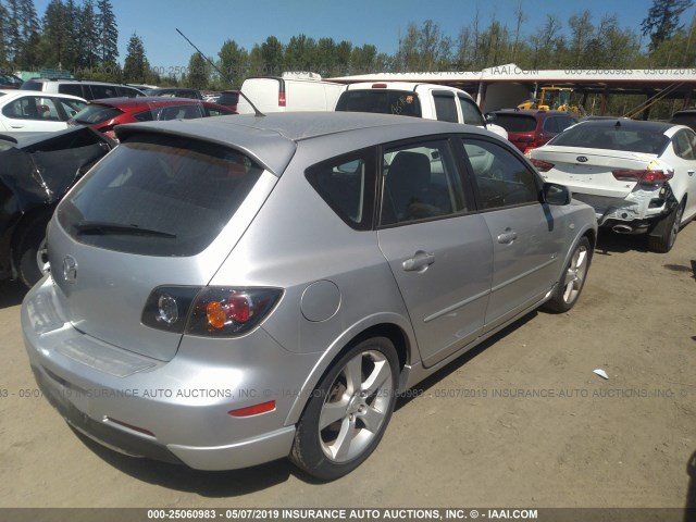 JM1BK143451240456 - 2005 MAZDA 3 HATCHBACK SILVER photo 4