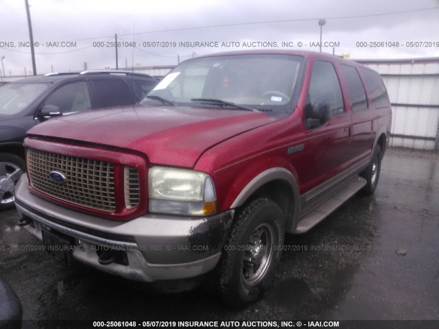 1FMNU44L23EA06228 - 2003 FORD EXCURSION EDDIE BAUER RED photo 2