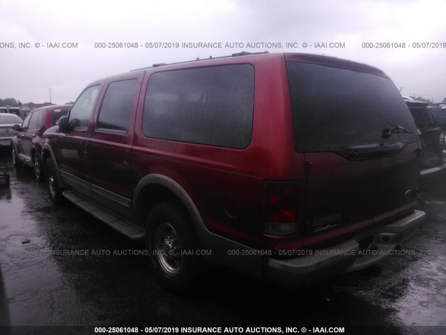 1FMNU44L23EA06228 - 2003 FORD EXCURSION EDDIE BAUER RED photo 3