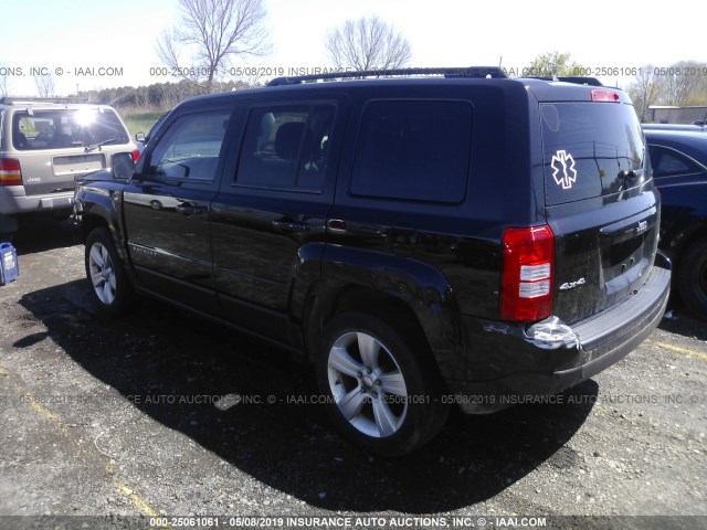 1C4NJRFB8DD280202 - 2013 JEEP PATRIOT LATITUDE BLACK photo 3