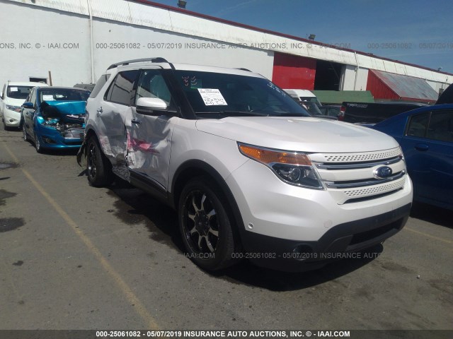 1FM5K8F81DGB07045 - 2013 FORD EXPLORER LIMITED WHITE photo 1