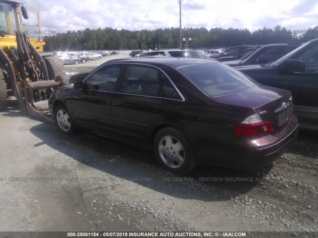 4T1BF28B64U355869 - 2004 TOYOTA AVALON XL/XLS BURGUNDY photo 3