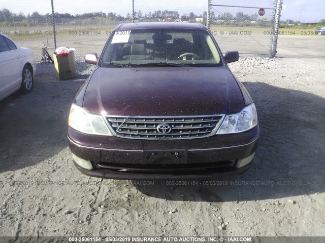 4T1BF28B64U355869 - 2004 TOYOTA AVALON XL/XLS BURGUNDY photo 6