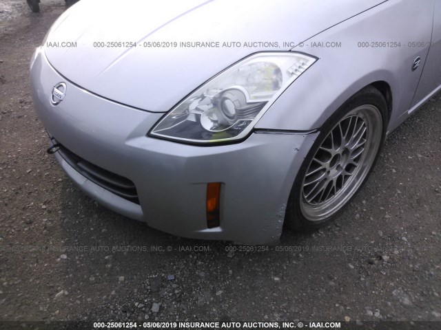 JN1AZ34D06M306905 - 2006 NISSAN 350Z COUPE SILVER photo 6