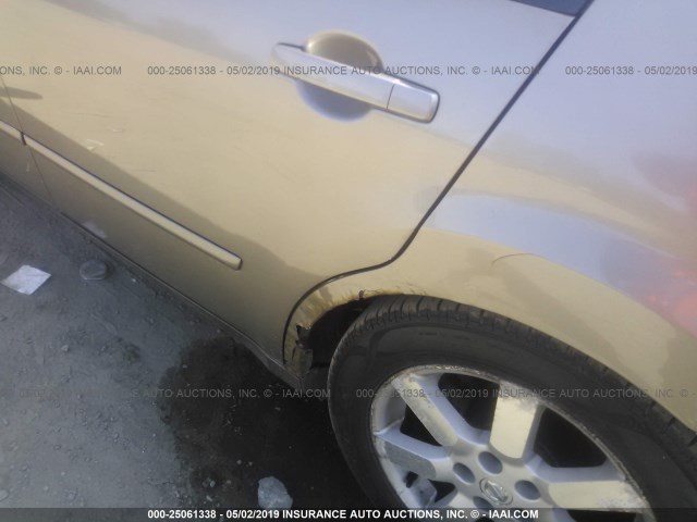 1N4BA41E06C831597 - 2006 NISSAN MAXIMA SE/SL ყავისფერი ფოტო 6