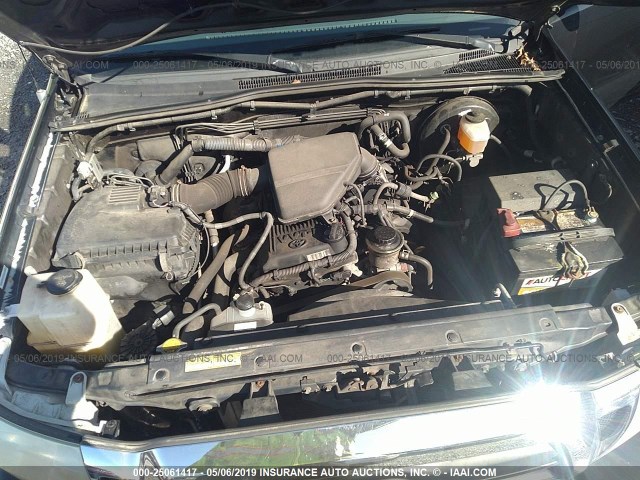 5TETX22N75Z004535 - 2005 TOYOTA TACOMA ACCESS CAB შავი ფოტო 10