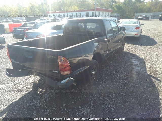 5TETX22N75Z004535 - 2005 TOYOTA TACOMA ACCESS CAB BLACK photo 4