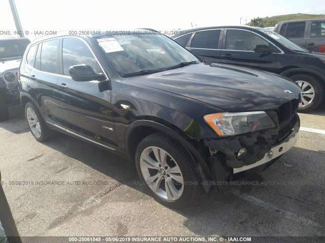 5UXWX7C57BL730011 - 2011 BMW X3 XDRIVE35I BLACK photo 1