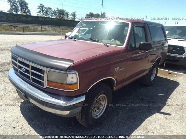 1FMEU15H7NLA16647 - 1992 FORD BRONCO U100 RED photo 6