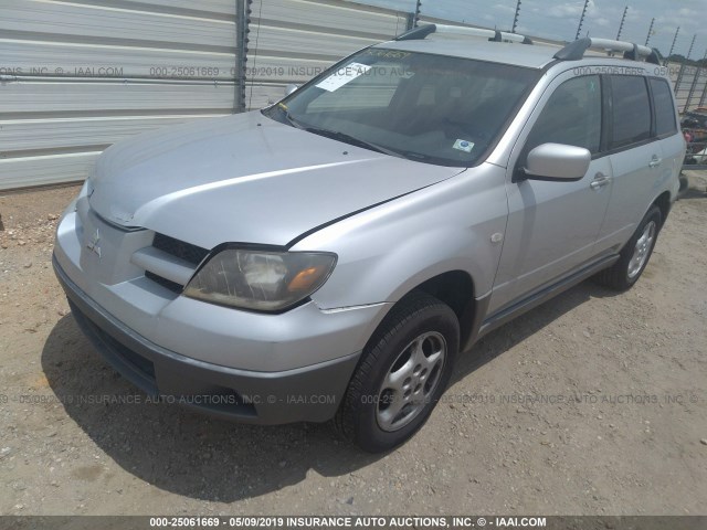 JA4LX41G63U106987 - 2003 MITSUBISHI OUTLANDER XLS SILVER photo 2