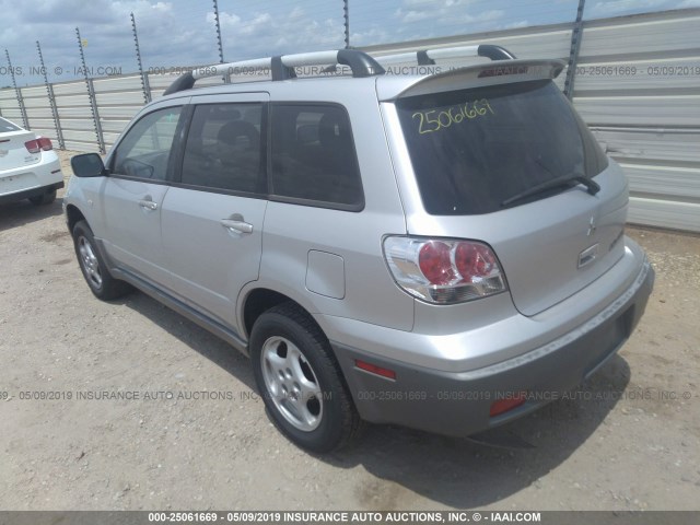 JA4LX41G63U106987 - 2003 MITSUBISHI OUTLANDER XLS SILVER photo 3