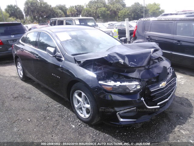 1G1ZB5ST6JF217825 - 2018 CHEVROLET MALIBU LS BLACK photo 1
