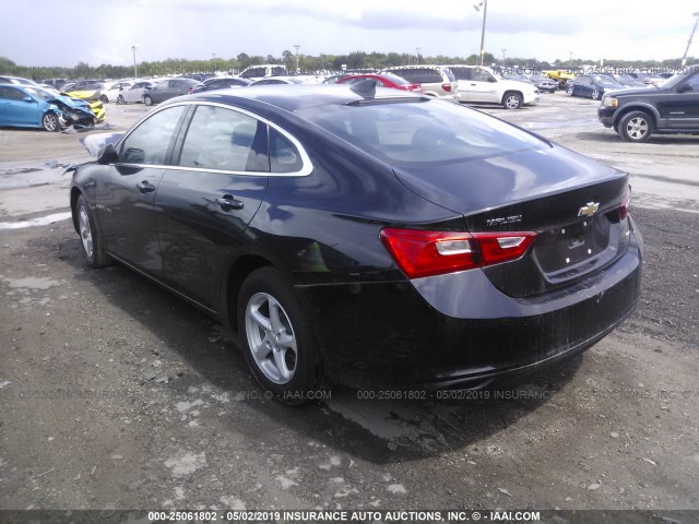 1G1ZB5ST6JF217825 - 2018 CHEVROLET MALIBU LS BLACK photo 3