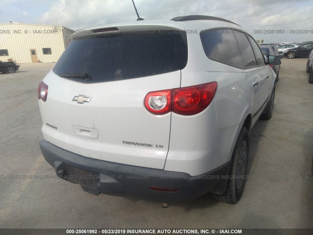 1GNER13D49S154932 - 2009 CHEVROLET TRAVERSE WHITE photo 4