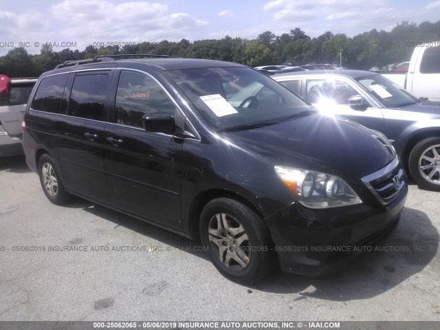 5FNRL38715B018596 - 2005 HONDA ODYSSEY EXL BLACK photo 1