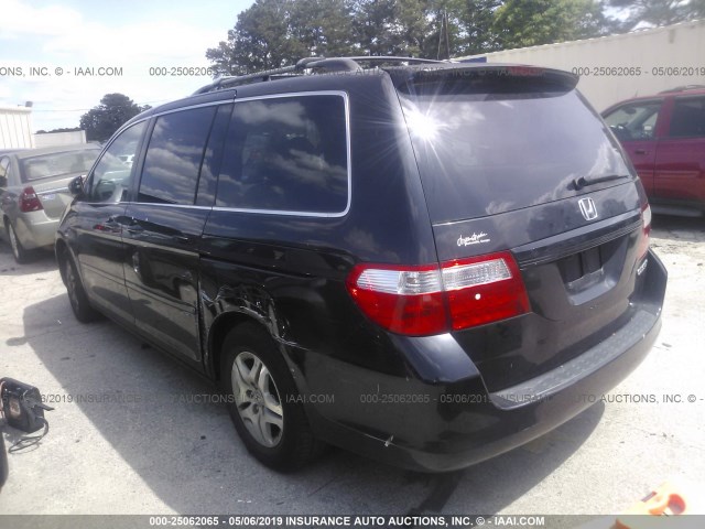 5FNRL38715B018596 - 2005 HONDA ODYSSEY EXL BLACK photo 3