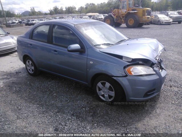 KL1TD56617B149968 - 2007 CHEVROLET AVEO LS BLUE photo 1