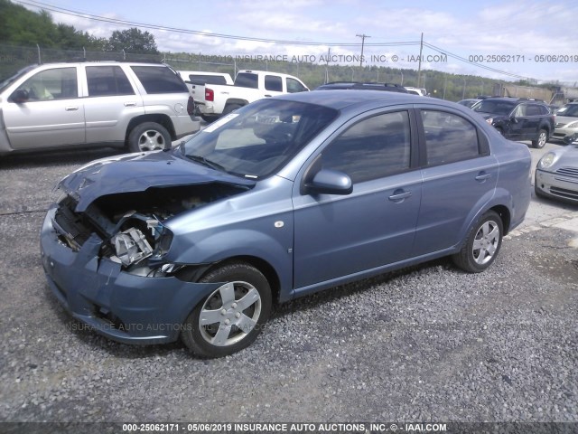 KL1TD56617B149968 - 2007 CHEVROLET AVEO LS BLUE photo 2