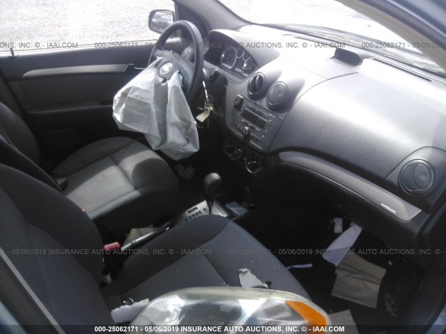 KL1TD56617B149968 - 2007 CHEVROLET AVEO LS BLUE photo 5