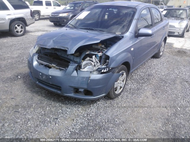 KL1TD56617B149968 - 2007 CHEVROLET AVEO LS BLUE photo 6