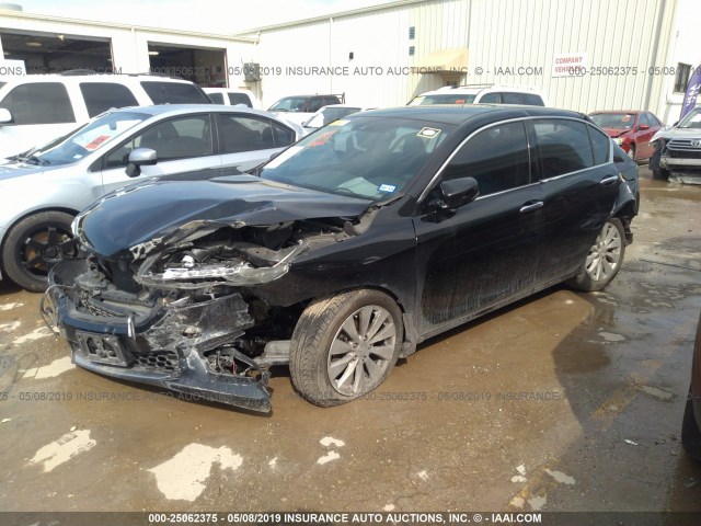 1HGCR3F87EA014983 - 2014 HONDA ACCORD BLACK photo 2