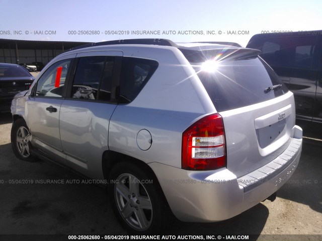 1J8FT47W18D644431 - 2008 JEEP COMPASS SPORT SILVER photo 3