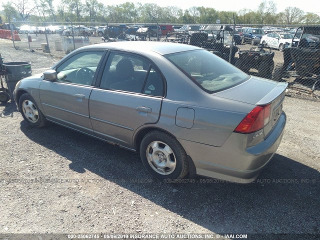 JHMES96694S007702 - 2004 HONDA CIVIC HYBRID SILVER photo 3