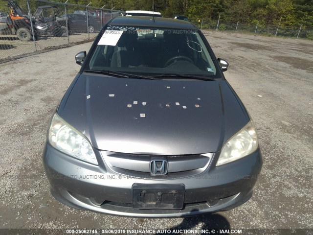 JHMES96694S007702 - 2004 HONDA CIVIC HYBRID SILVER photo 6