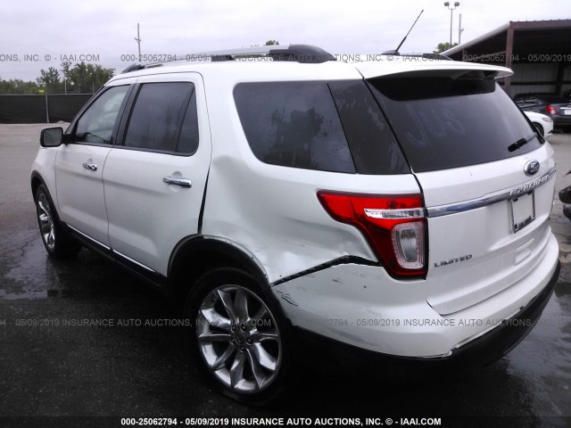 1FMHK8F85BGA79972 - 2011 FORD EXPLORER LIMITED WHITE photo 3