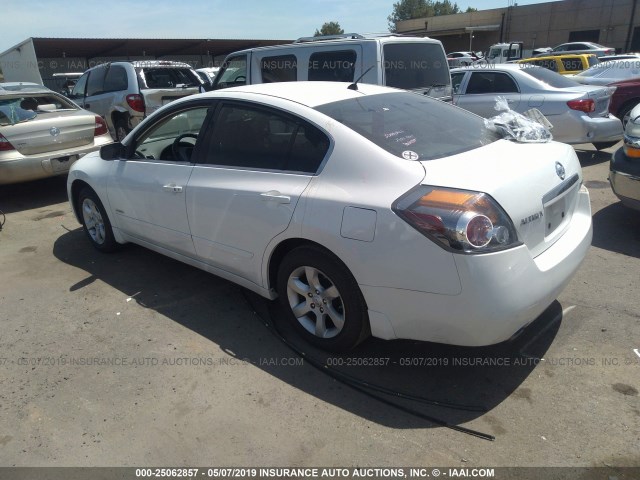 1N4CL21E19C110504 - 2009 NISSAN ALTIMA HYBRID WHITE photo 3