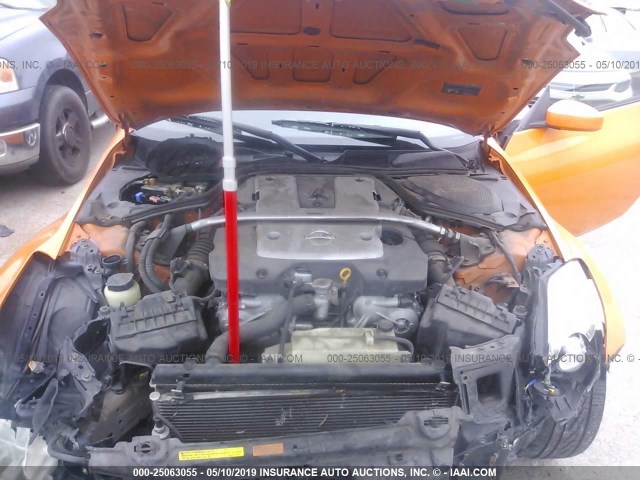 JN1BZ34D57M503218 - 2007 NISSAN 350Z COUPE ORANGE photo 10